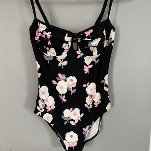 Swimwear Kate Spade summer floral smocked underwire one-piece